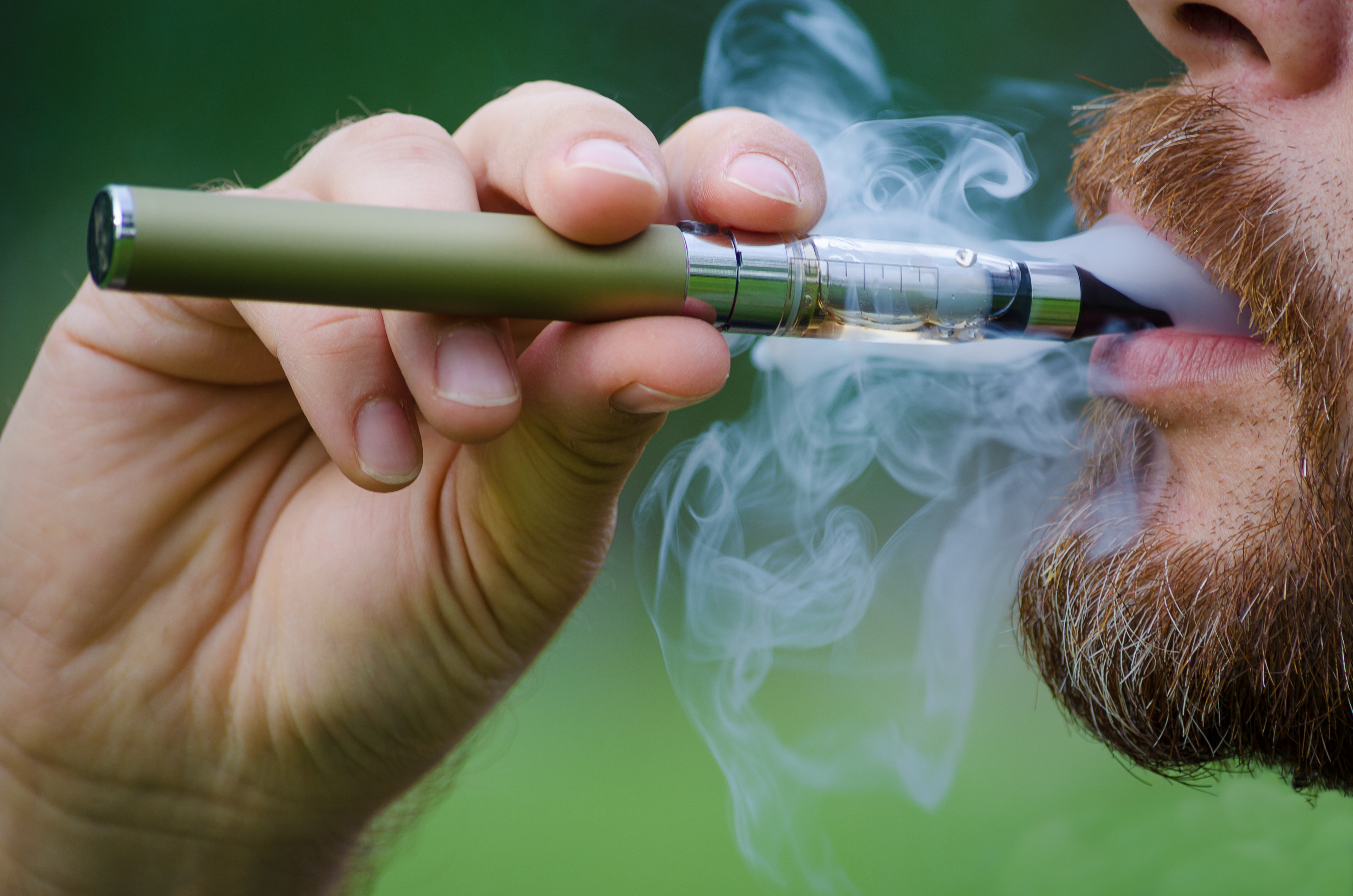 Man smoking an e-cigarette