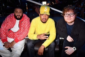 DJ Khaled, Chance the Rapper and Ed Sheeran