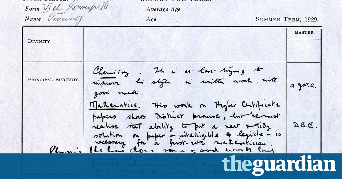 Alan Turing's Report Card